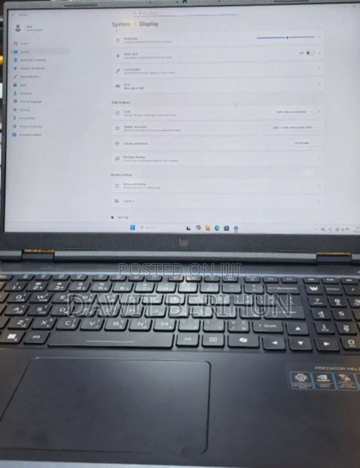 New Laptop Acer Predator Helios Neo 16 16GB Intel Core I7 SSD 1T