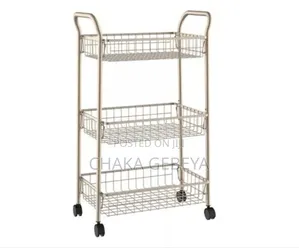 Photo - ከማይዝግ ብረት የተሰራ ባለ3 መደርደሪያ የፍሩት ራክ