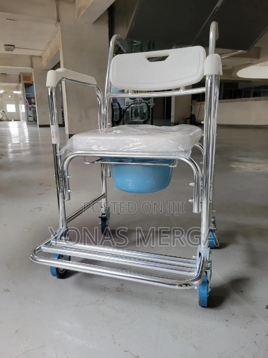 Commode#Toilet Chair 150kg_weight Capacity微፴w/Padded Seat for Adults