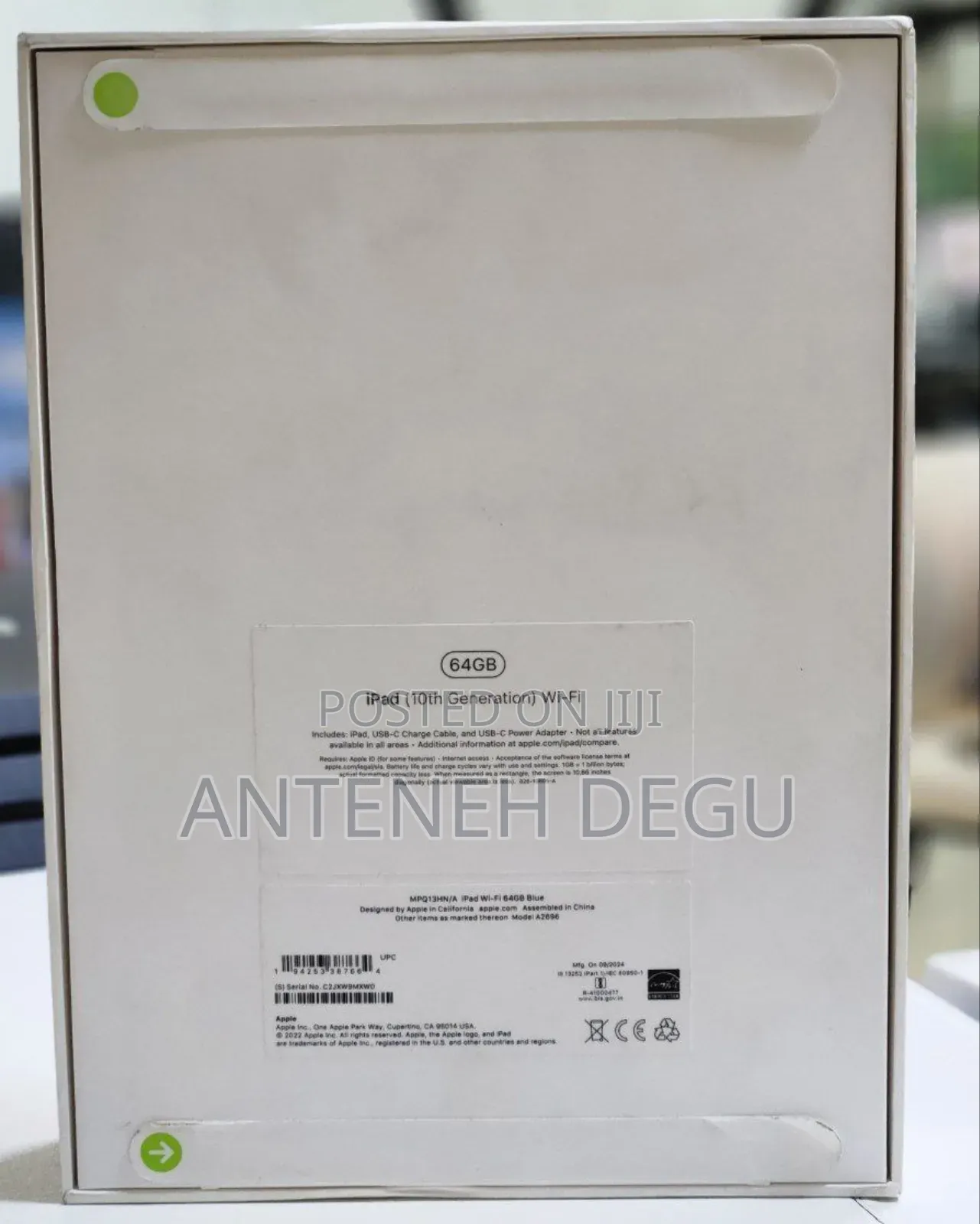New Apple iPad 10.2 (2020) Wi-Fi 64 GB