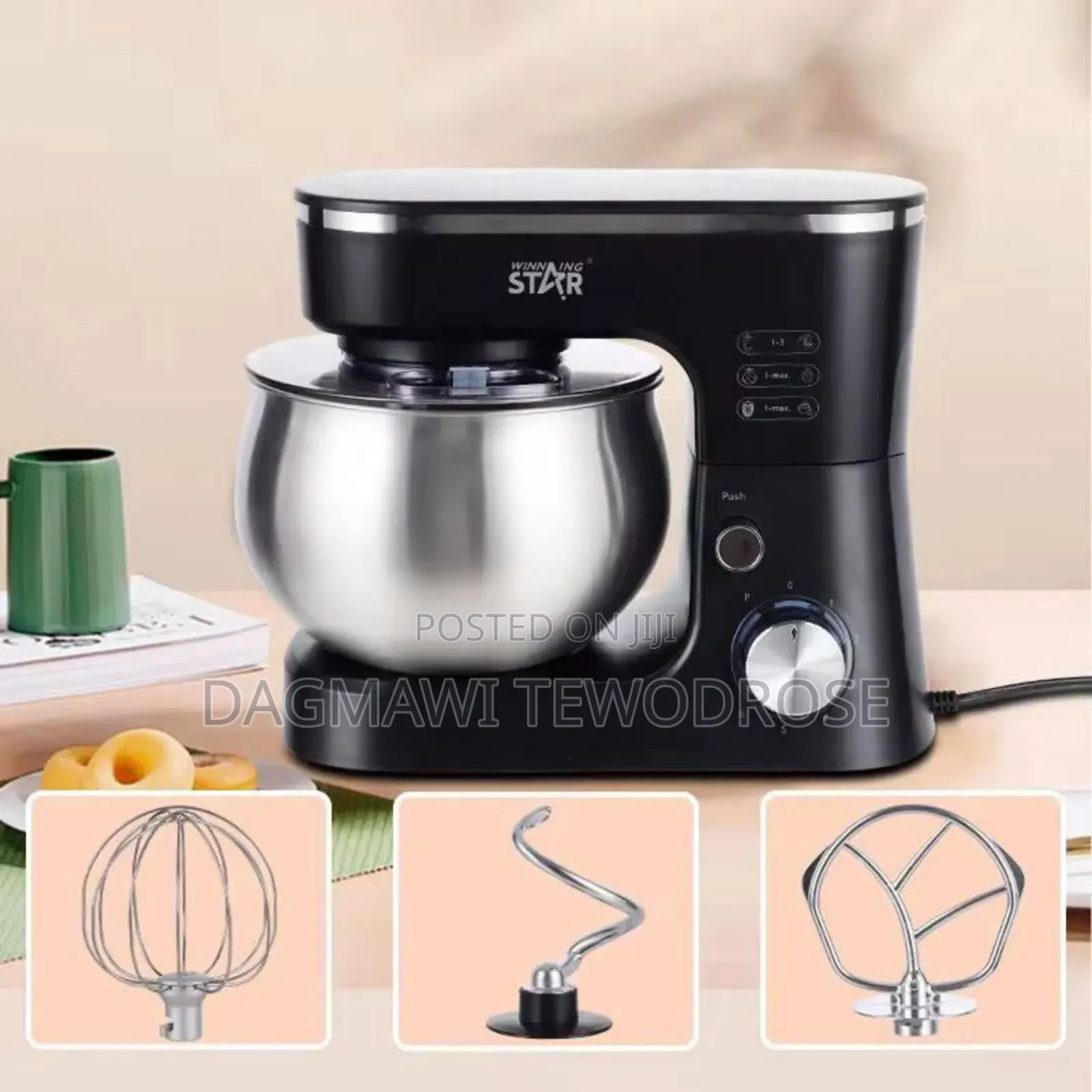 Winning Star Standing Mixer/ የሊጥ ማቡኪያ፣ የእንቁላል መምቻ እና የክሬም መስሪያ