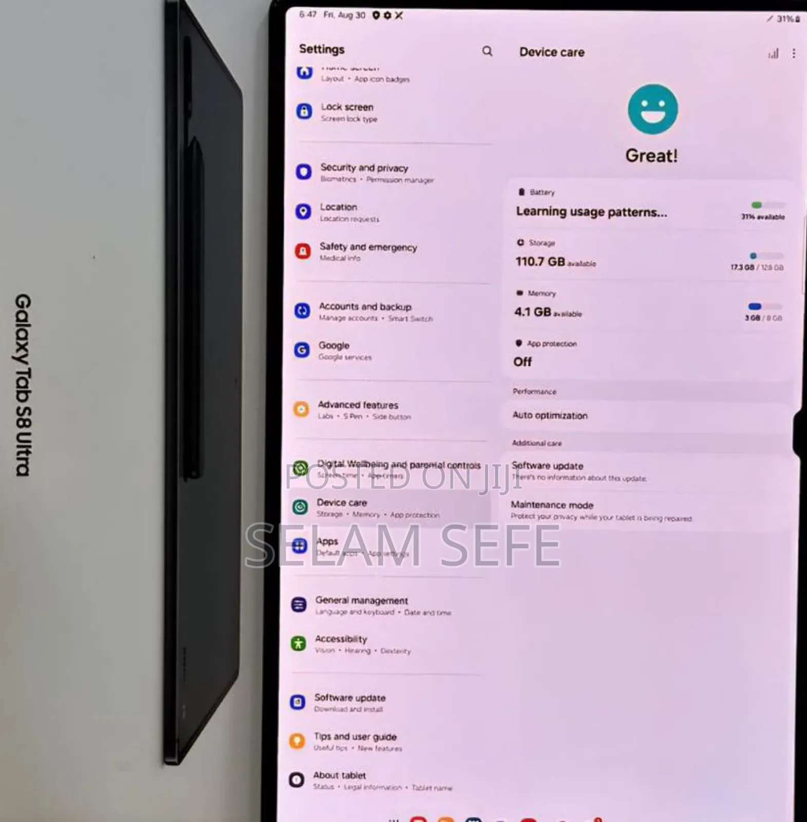New Samsung Galaxy Tab S8 Ultra 256 GB