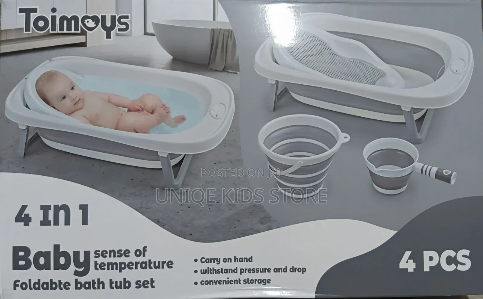4 in 1 Foldable Baby Bath Tub Set