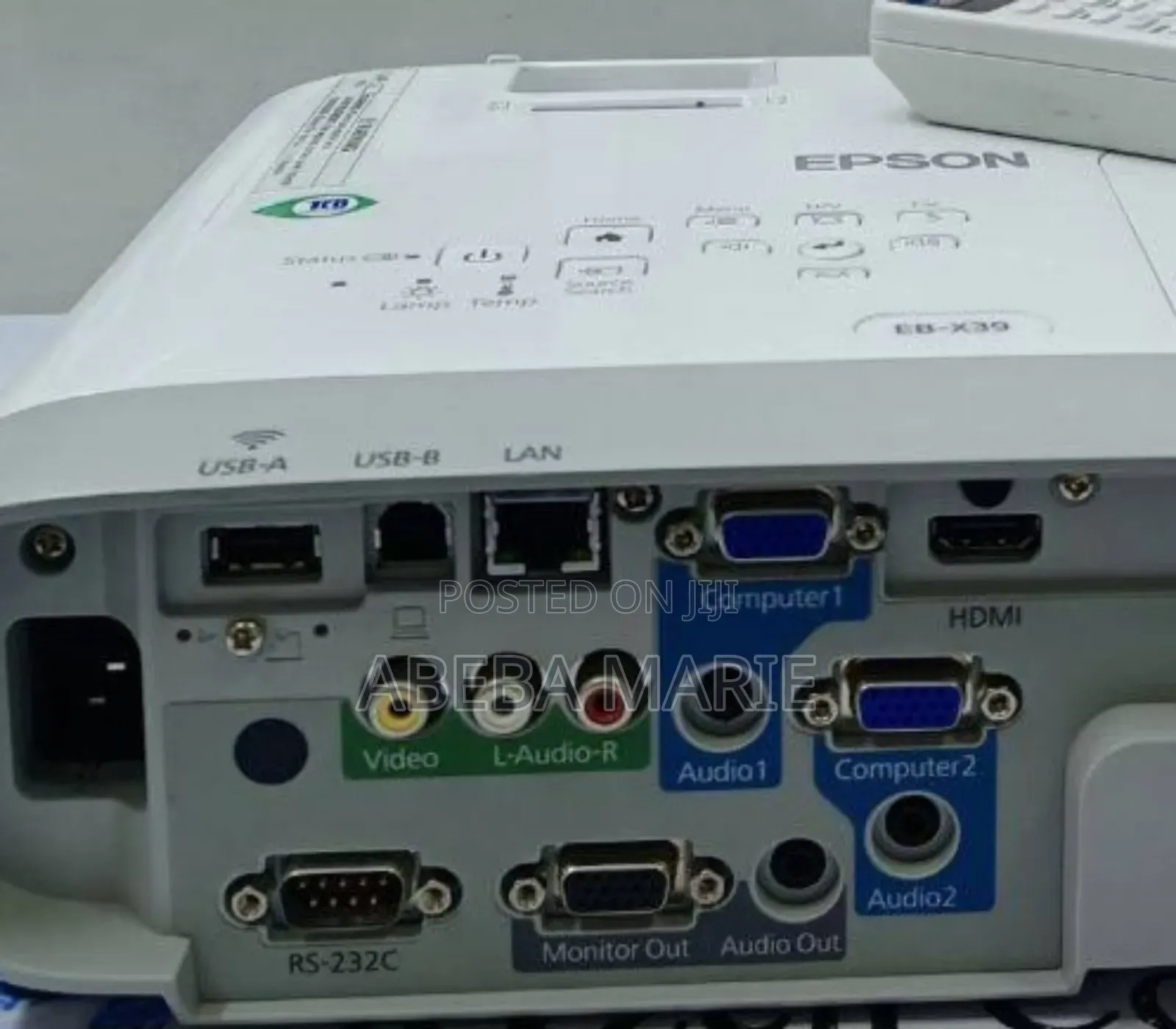 Epson X39 Projector 
Projection System: