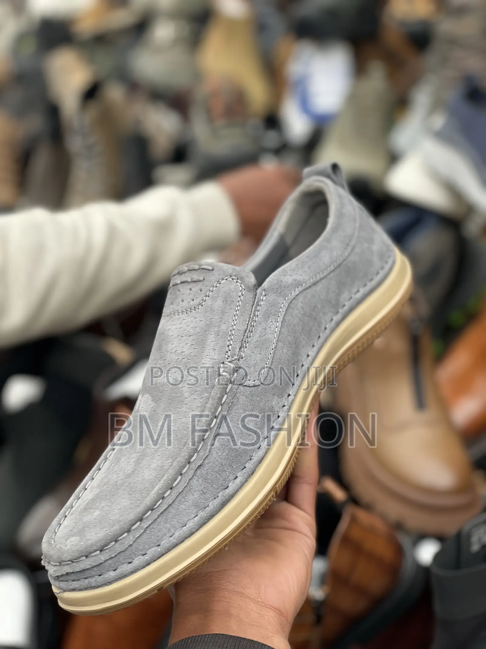 Gray Suede Loafers Men’S Comfortable Classic Shoes