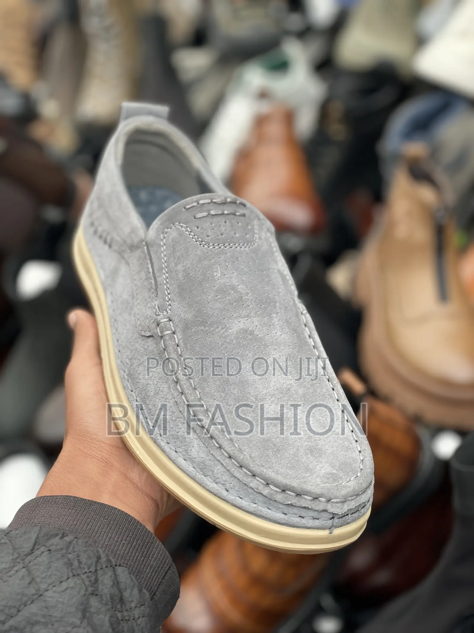 Gray Suede Loafers Men’S Comfortable Classic Shoes