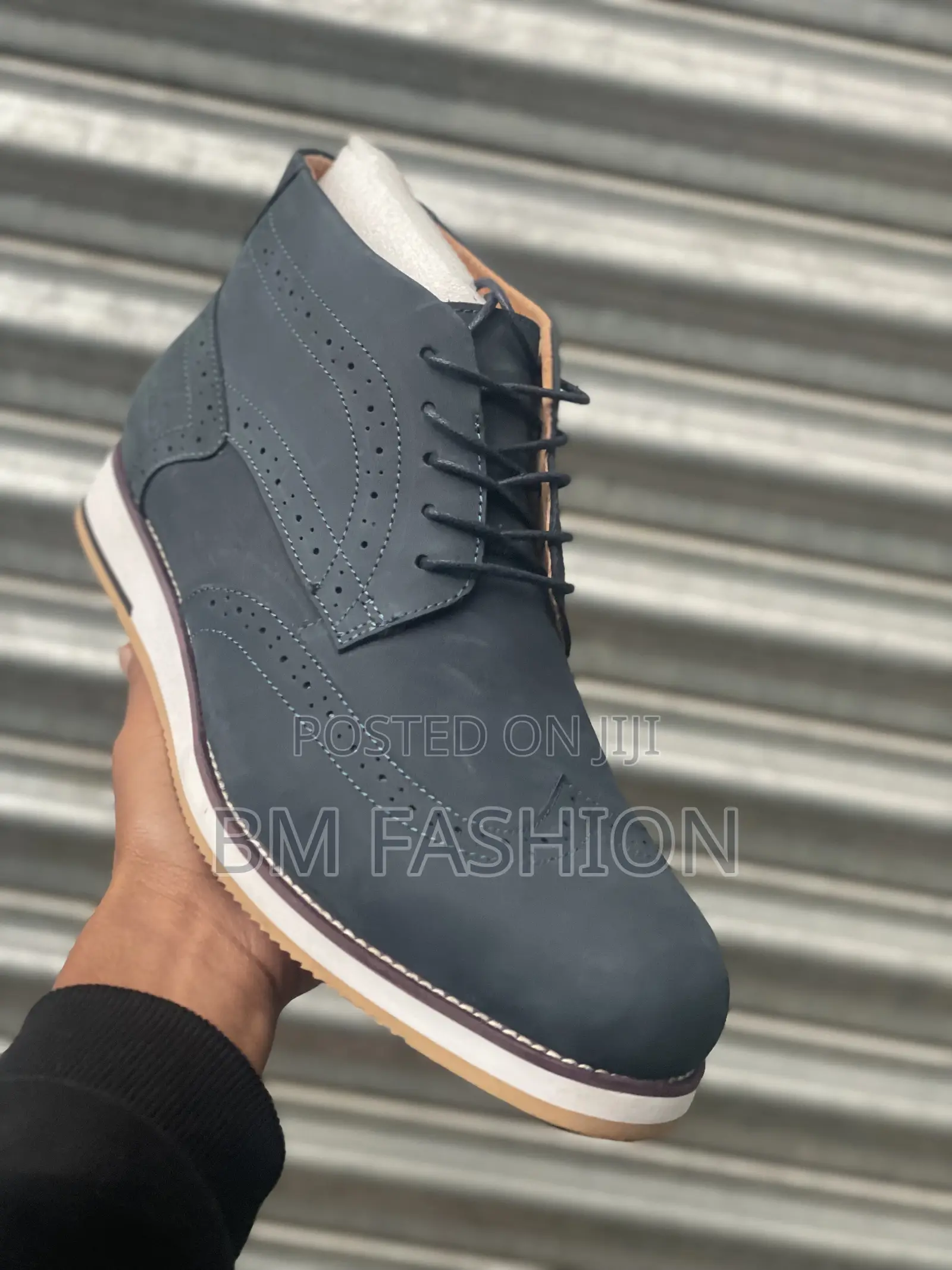 Genuine Clarks Chelsea Boots With Laces Blue Black