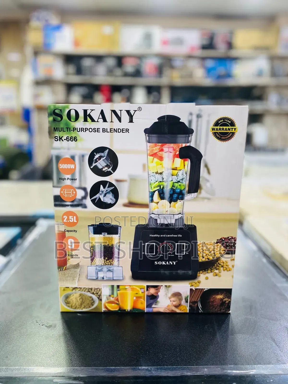 Sokany Commercial Blender 2.5 Liter Heavy Blender 5000 Watts