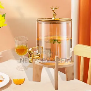 3 in 1 Glass Dispenser Jar With Stand Rack