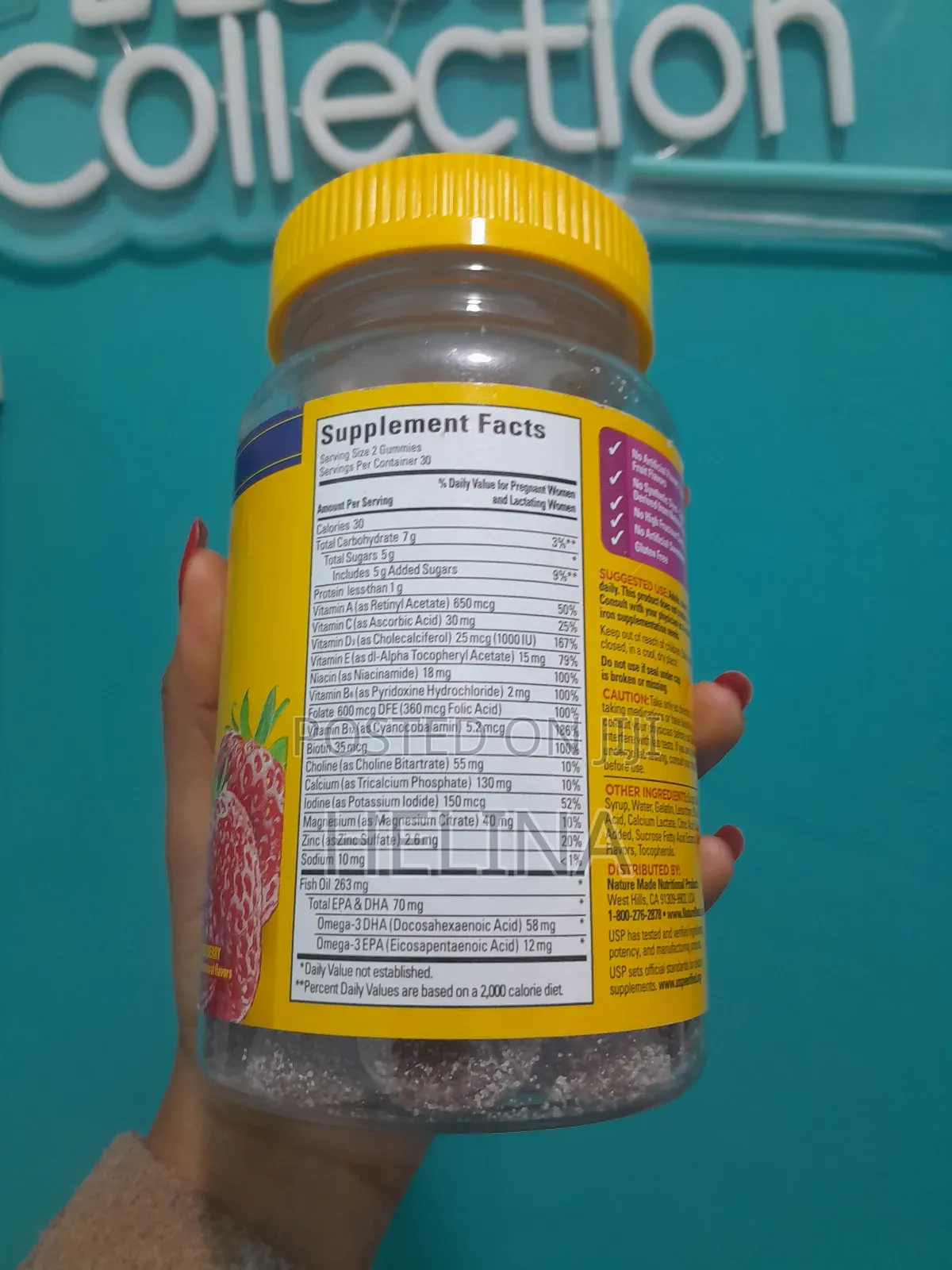 Prenatal Folic Acid + Dha 60 Gummies From Usa