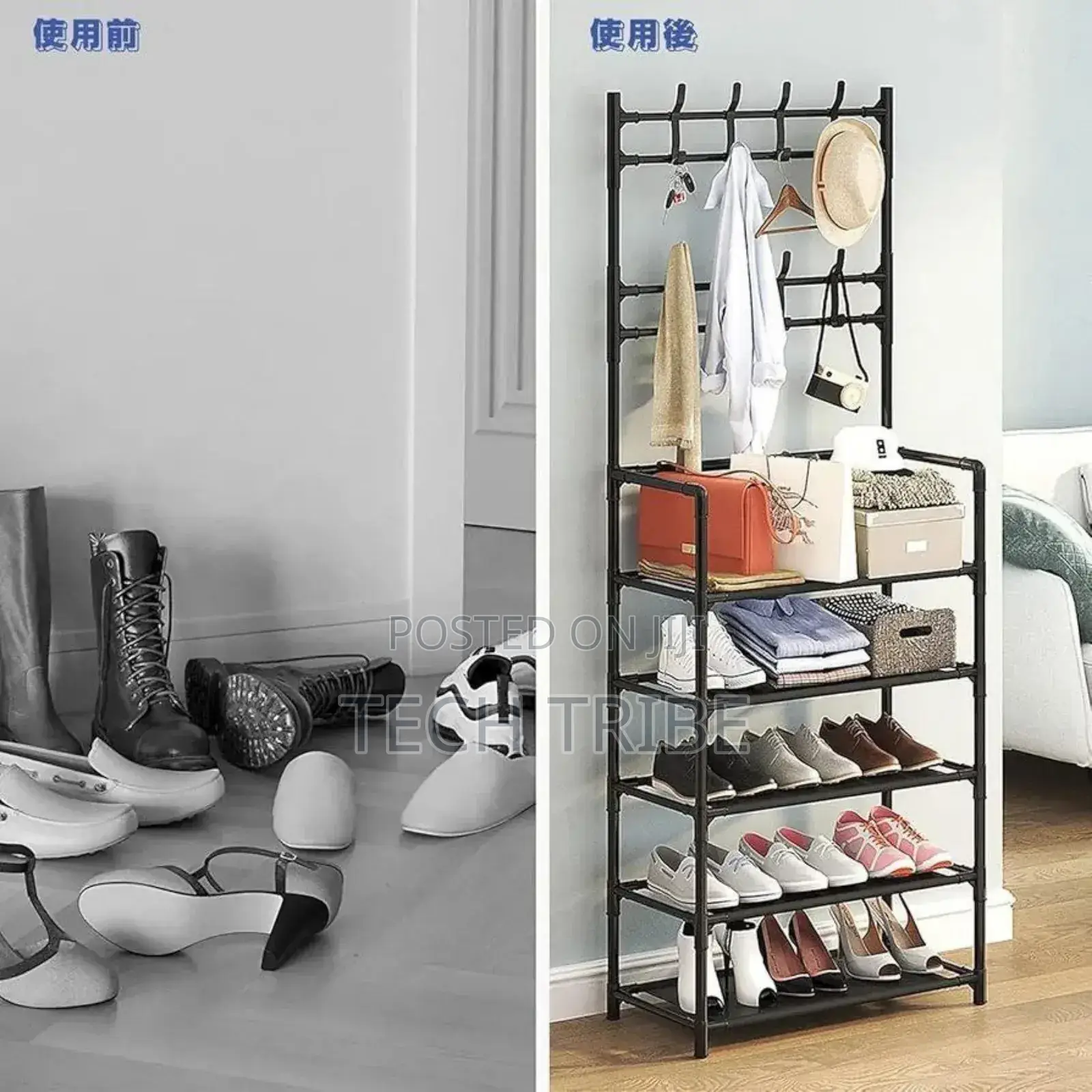 Shoe Rack Three In One To Save Space Large Capacity Storage Double Raw