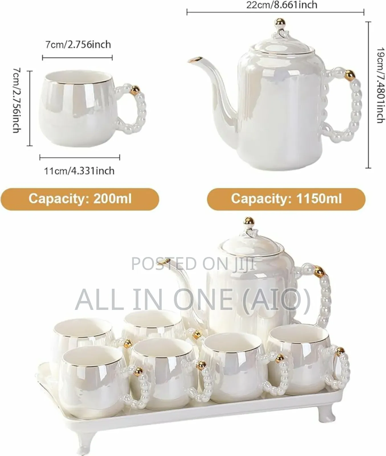  Ceramic Milk and Tea Complet Set