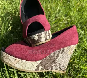 European American Plus Fish Mouth Wedge Heel High-Heeled Single Shoes