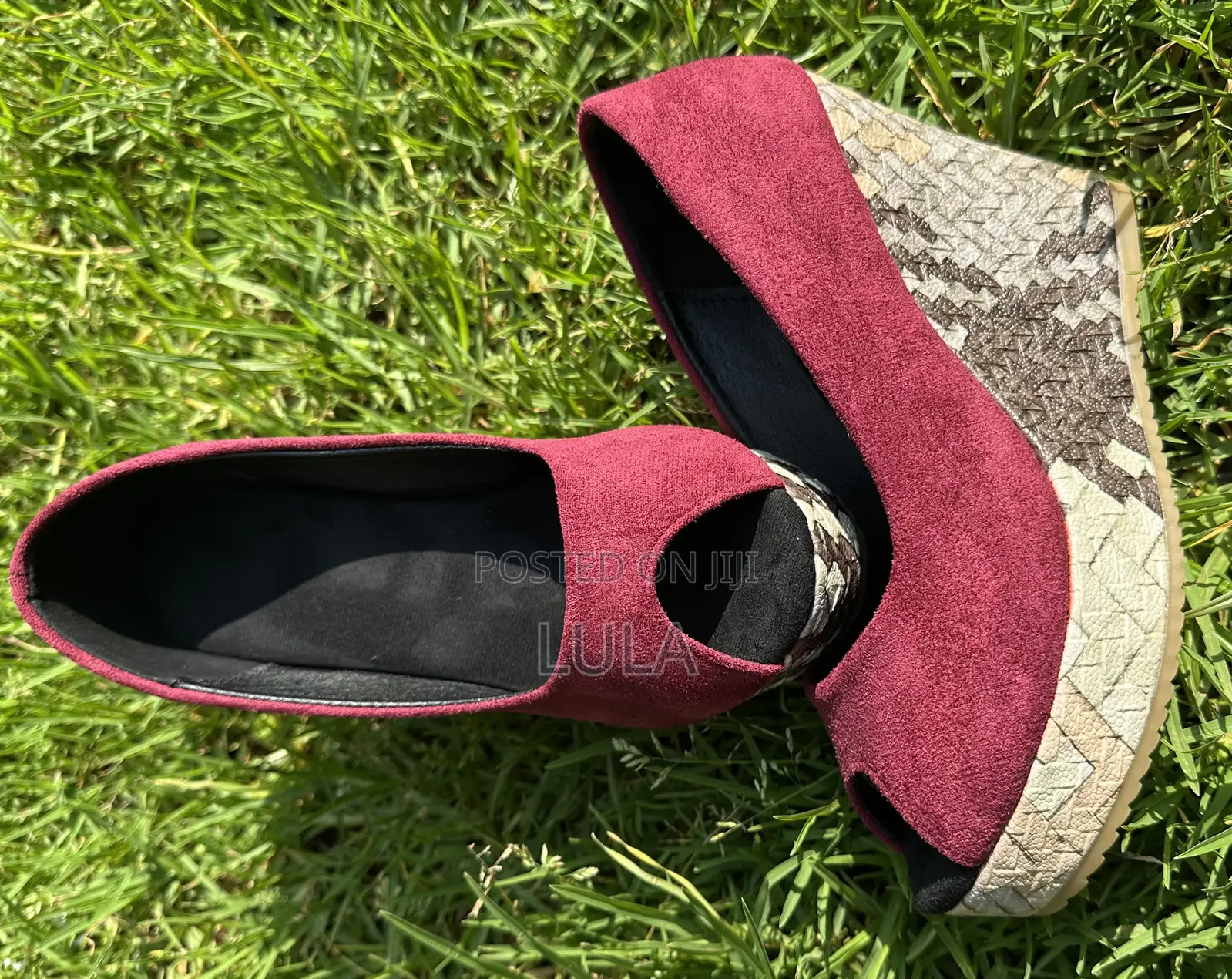 European American Plus Fish Mouth Wedge Heel High-Heeled Single Shoes