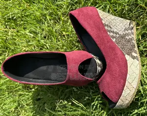 European American Plus Fish Mouth Wedge Heel High-Heeled Single Shoes