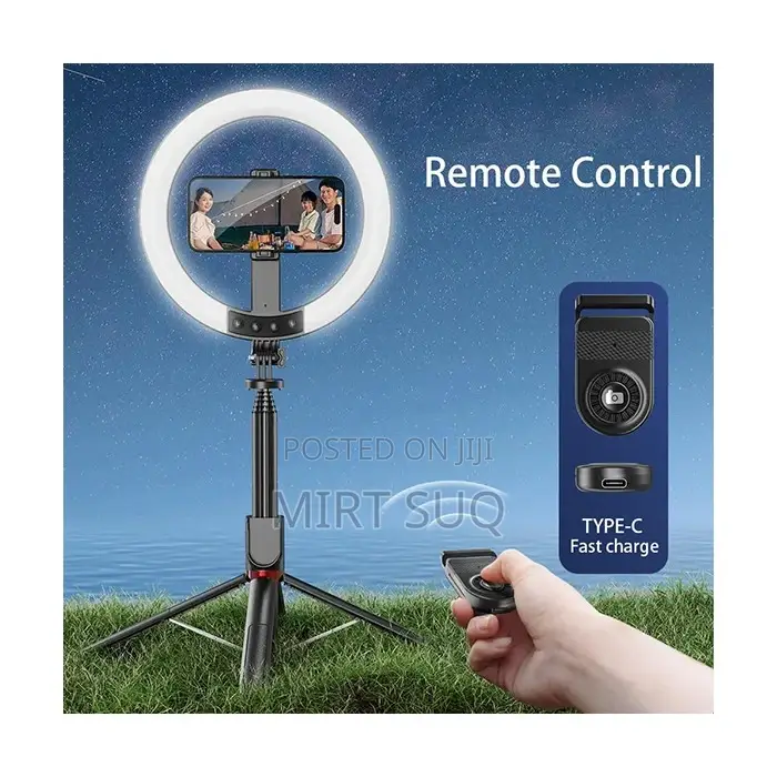 P225-Q 10 Inch Chargeable Ring Light Ring Light +Selfie Stick+ Tripod