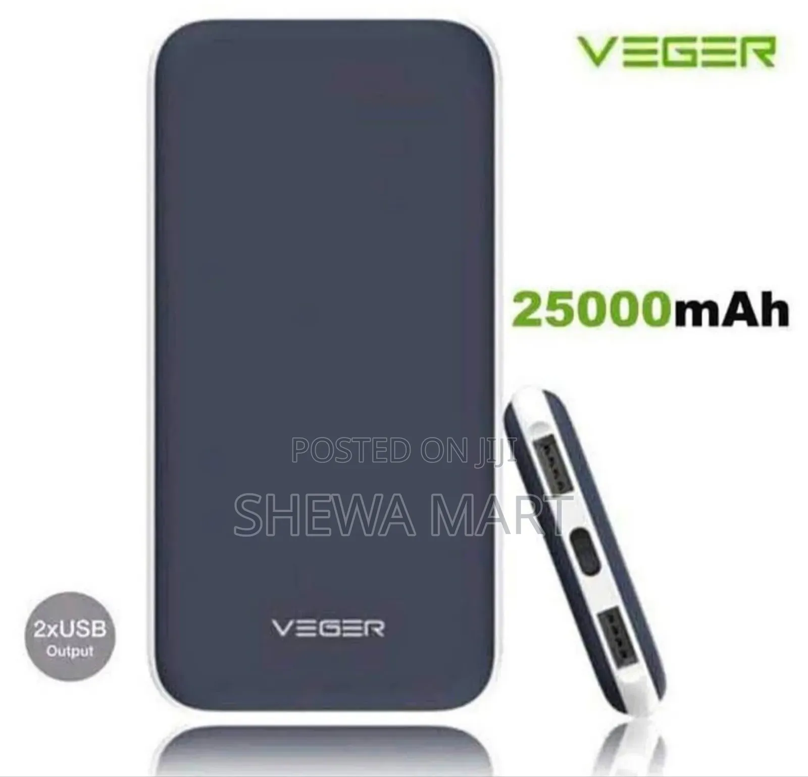 Original Veger Power Bank 25,000 Mahለስልካችን ባትሪ ቀዳሚና አራት ስልክ ቻርጅ ማድረግ