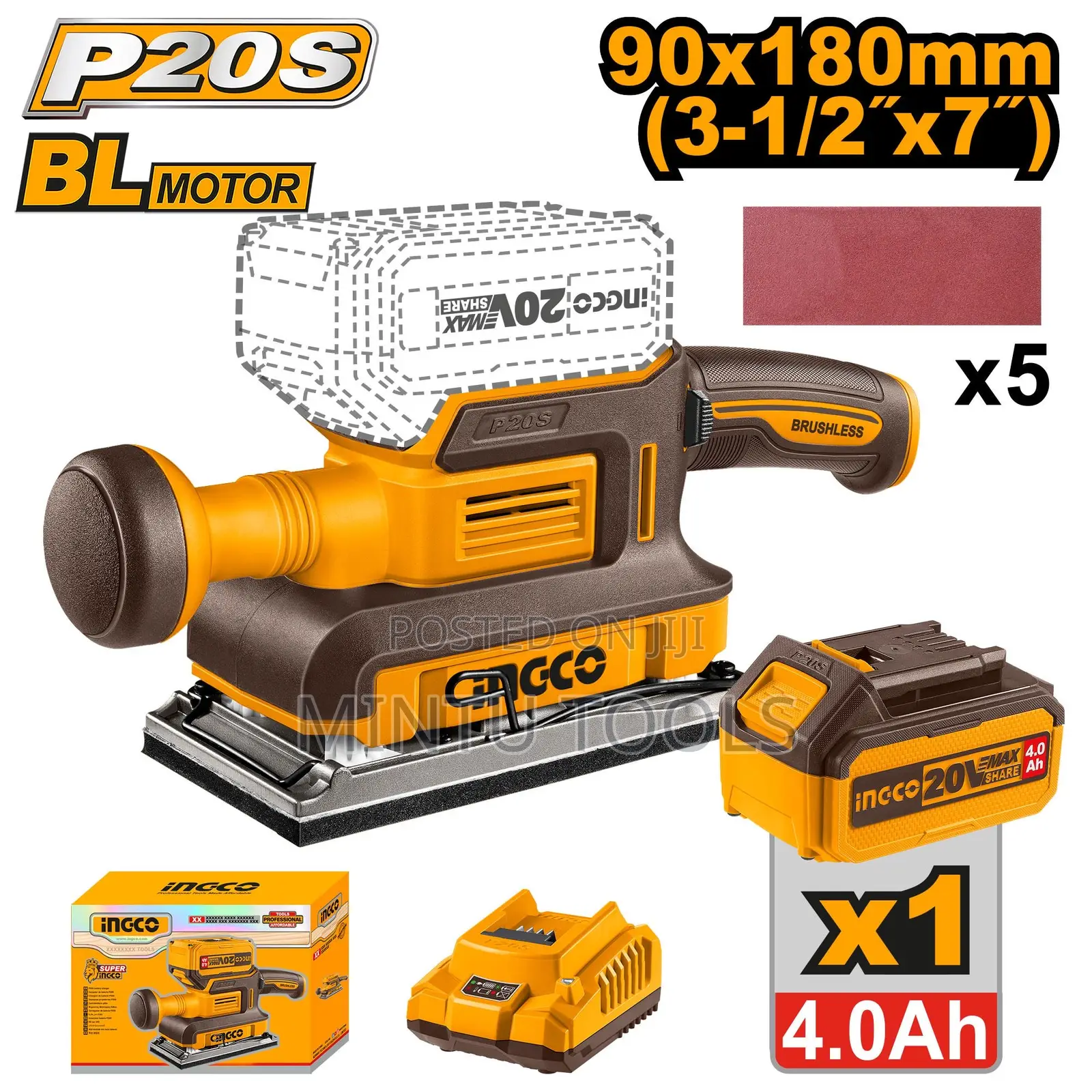 Ingco Cordless Sander 20