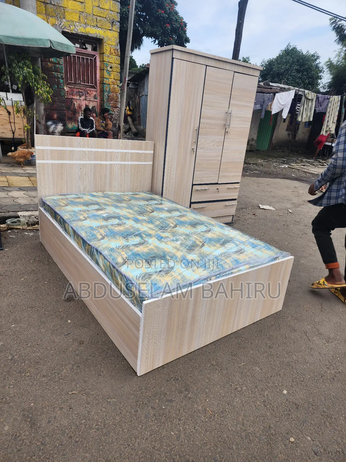 Bed(አልጋ)+Mattress(ፍራሽ)+Closet(ቁምሳጥን)=29000br.