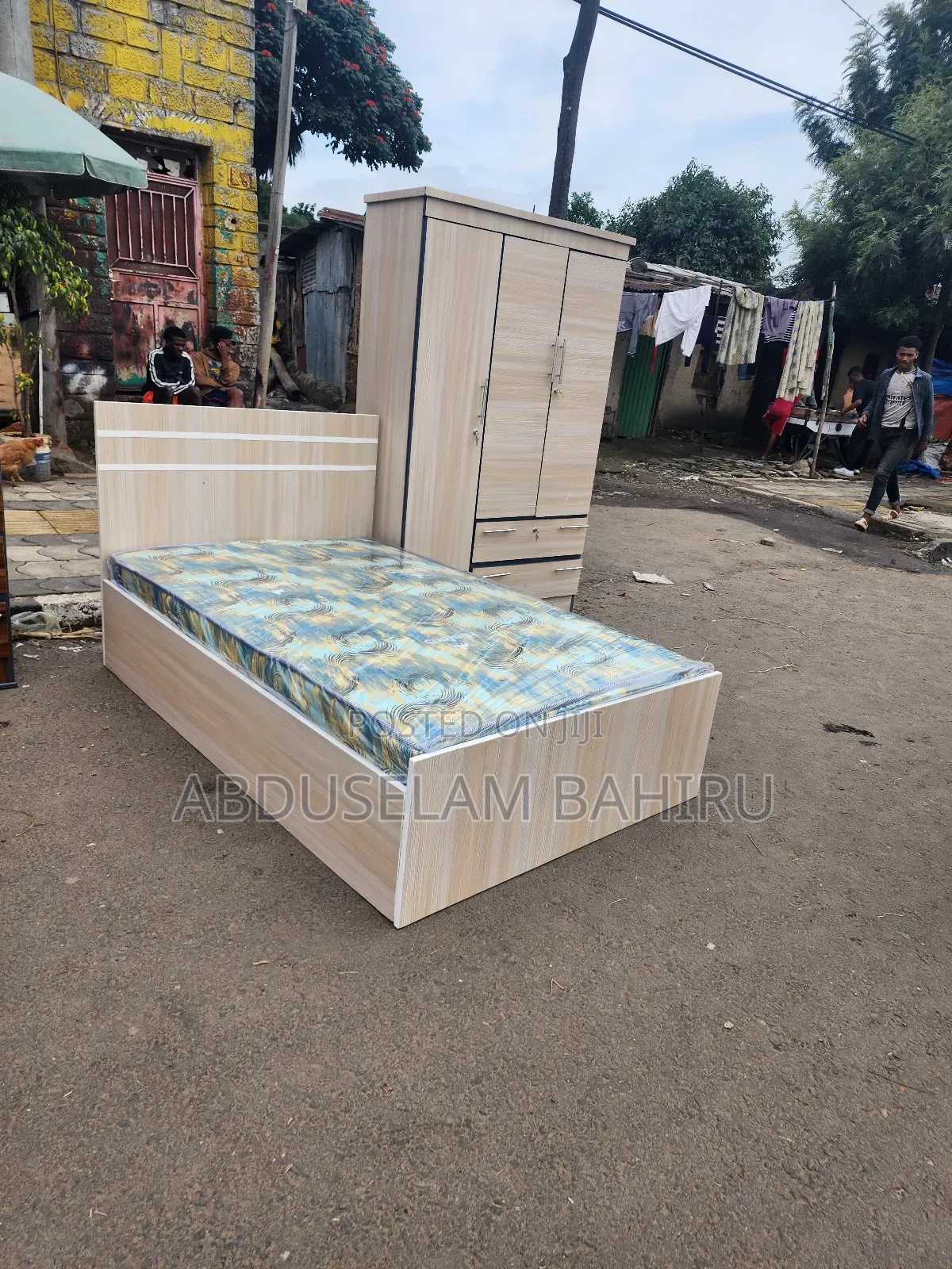 Bed(አልጋ)+Mattress(ፍራሽ)+Closet(ቁምሳጥን)=29000br.