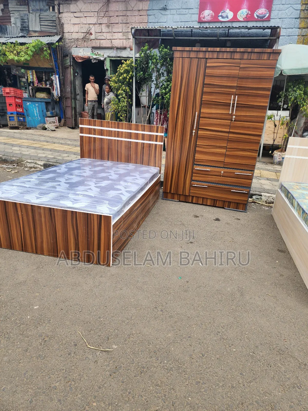 Bed(አልጋ)+Mattress(ፍራሽ)+Closet(ቁምሳጥን)=29000br.