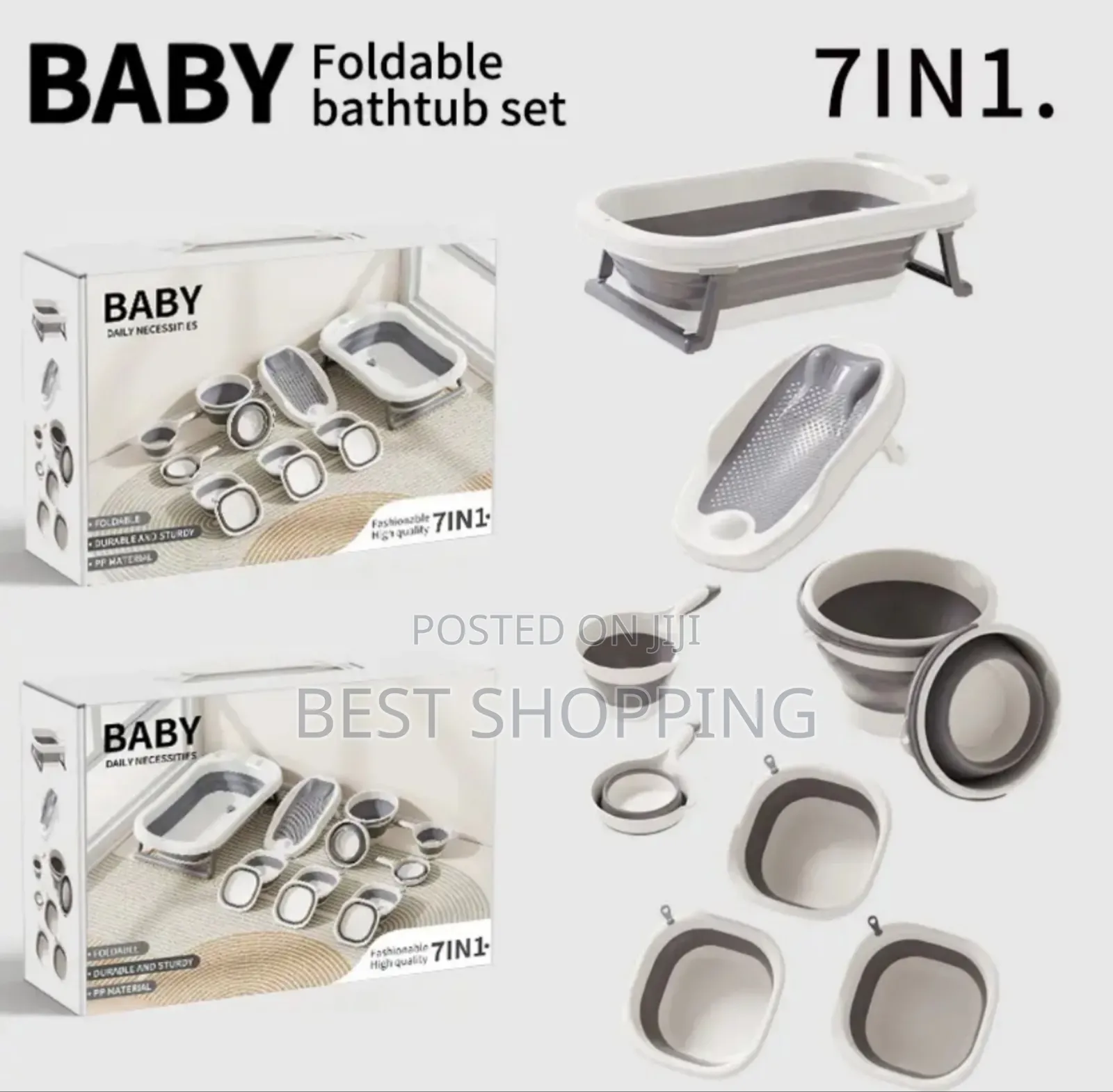 Baby Foldable Bathtub Set 7 in 1