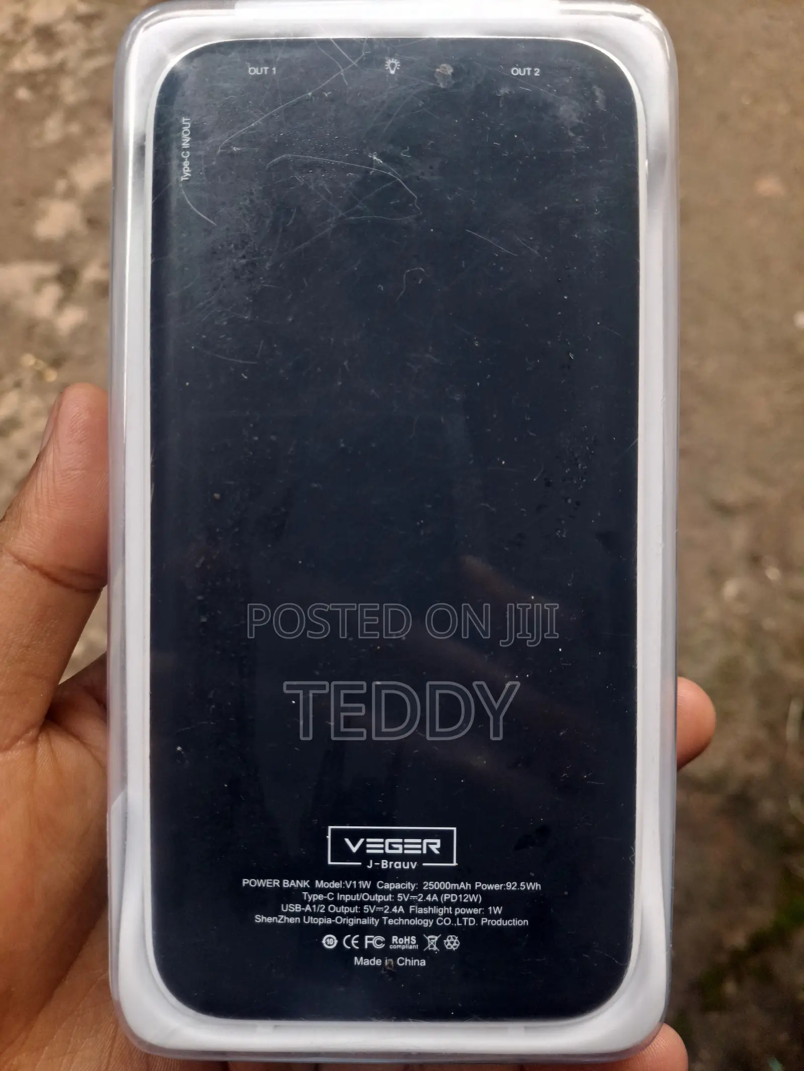 Veger 25000mah Resistant With Led Flashlight