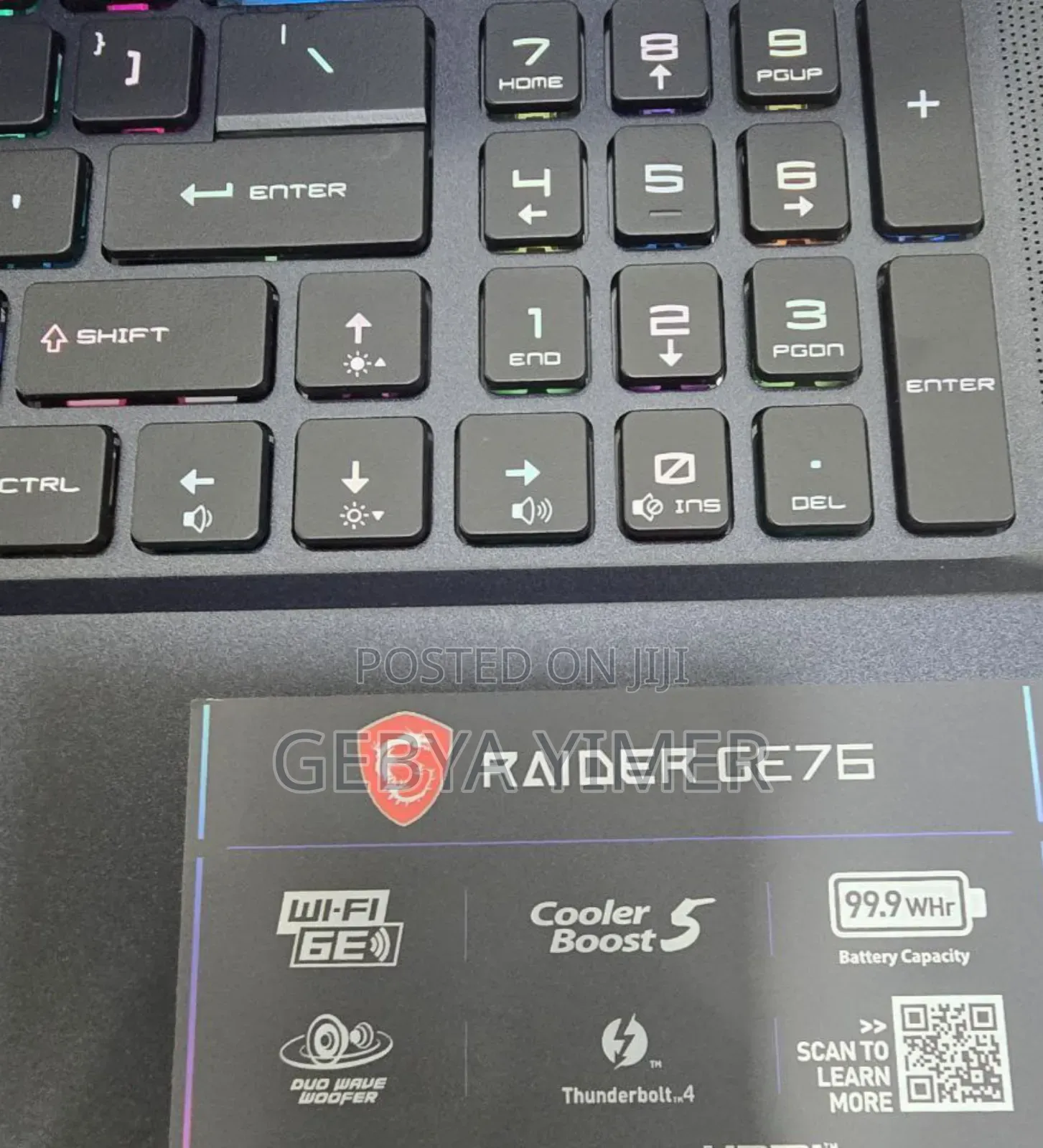 New Laptop MSI Raider GE78 16GB Intel Core I9 SSD 1T