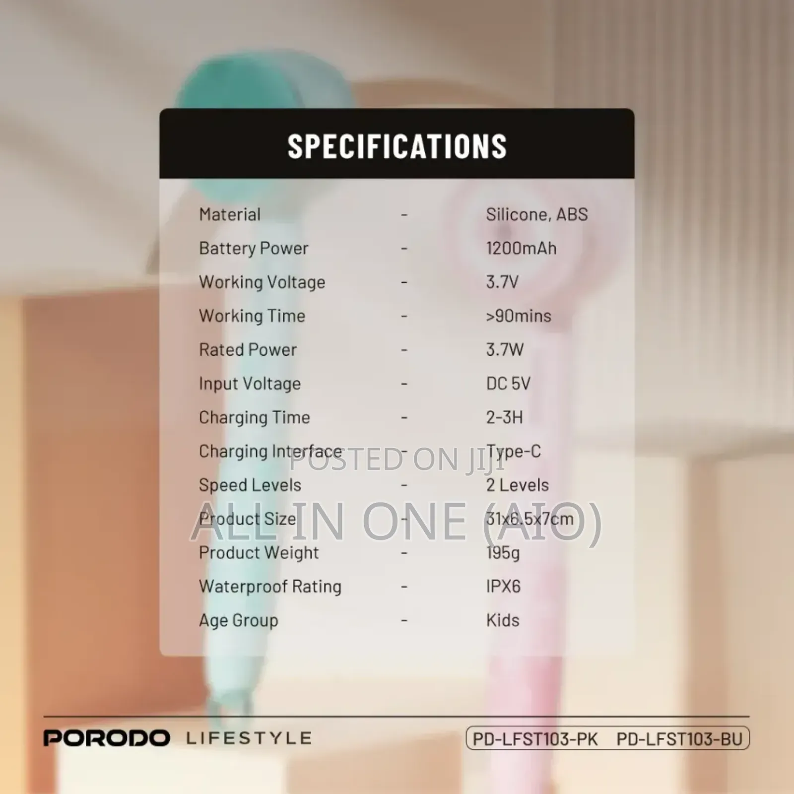 Porodo Kids Electric Bath Brush