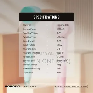 Porodo Kids Electric Bath Brush