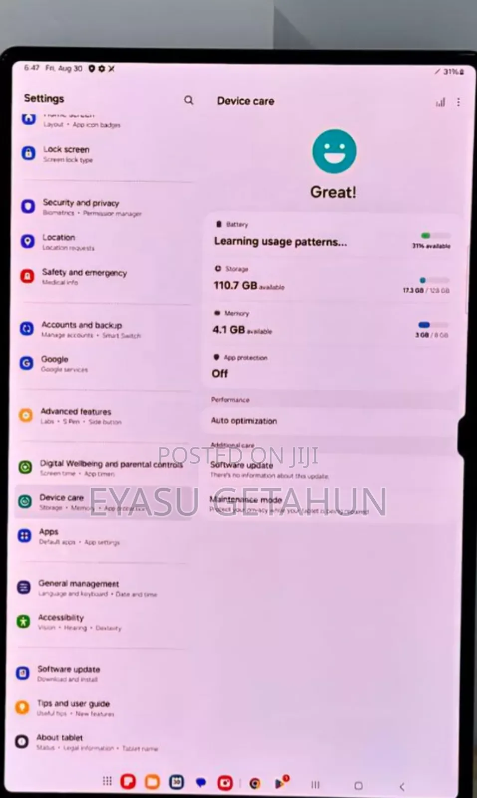 New Samsung Galaxy Tab S8 Ultra 256 GB Black