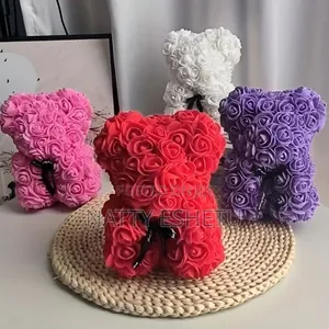 Artificial Rose Teddy Bear