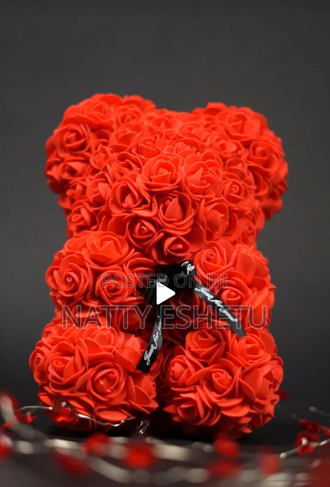 Artificial Rose Teddy Bear