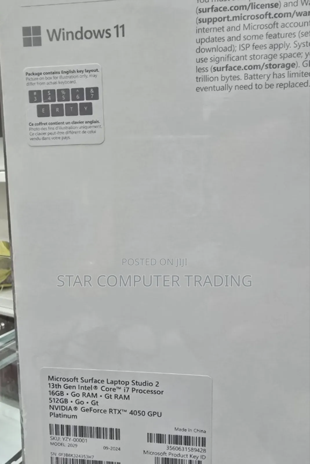 New Microsoft Surface Laptop Studio 2 16GB Intel Core I7 SSD 512GB