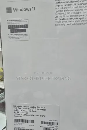 New Microsoft Surface Laptop Studio 2 16GB Intel Core I7 SSD 512GB