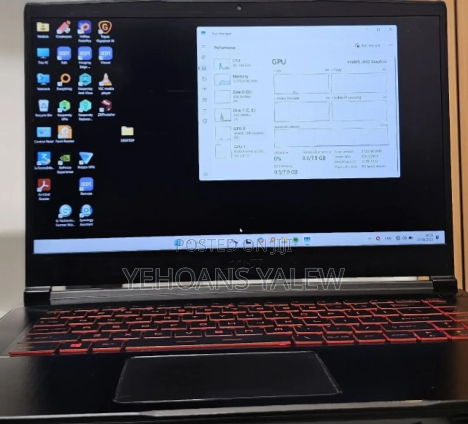 New Laptop MSI Katana 15 16GB Intel Core I7 SSD 1T