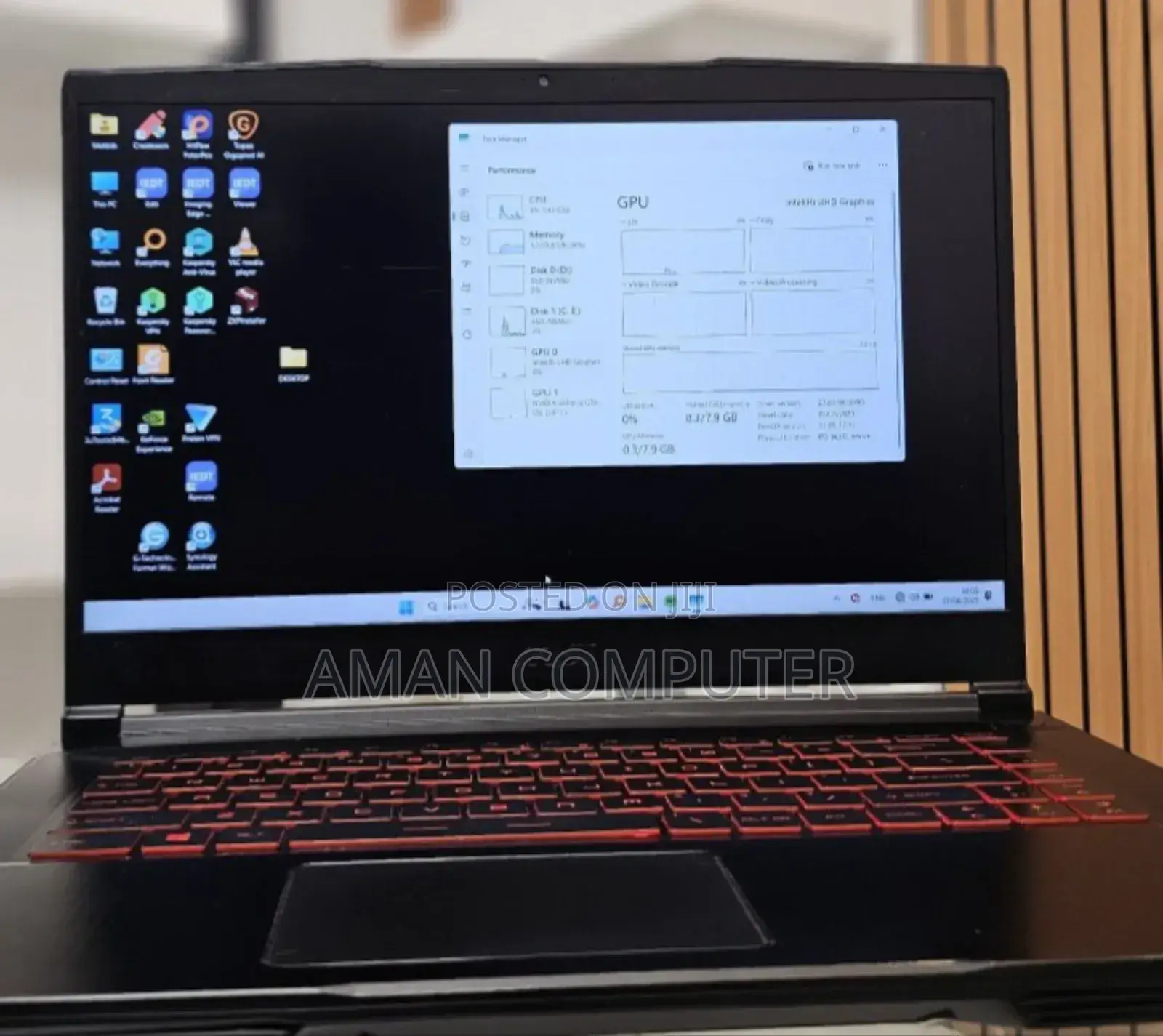 New Laptop MSI GF63 16GB Intel Core I7 SSD 1T