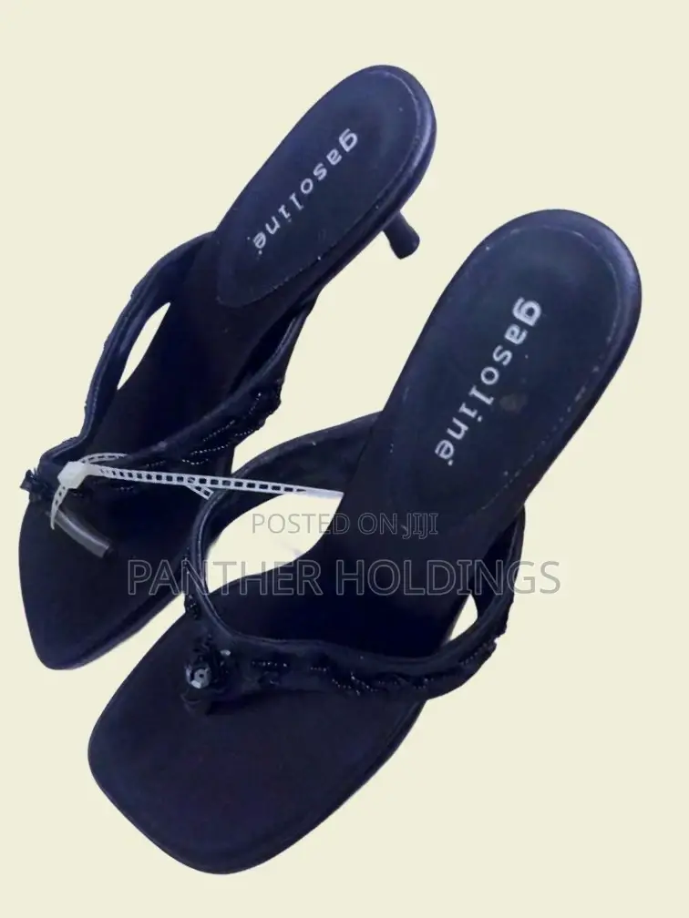 Leather Low Kitten Heel Sandals