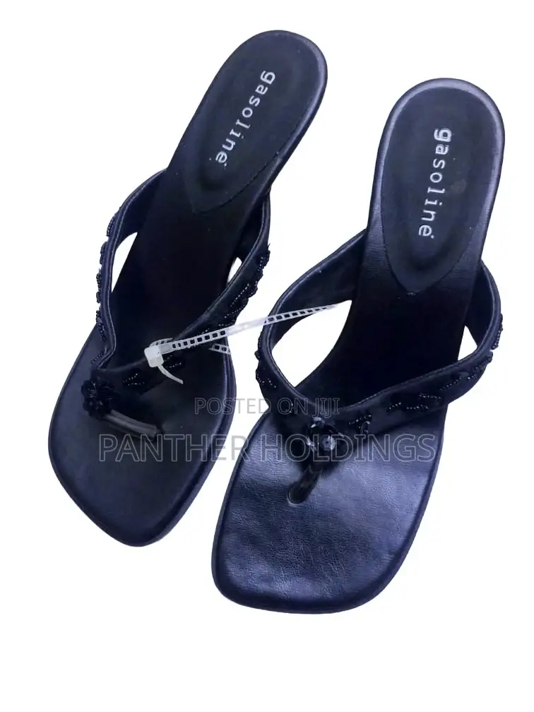 Leather Low Kitten Heel Sandals