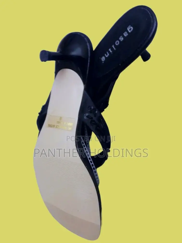 Leather Low Kitten Heel Sandals