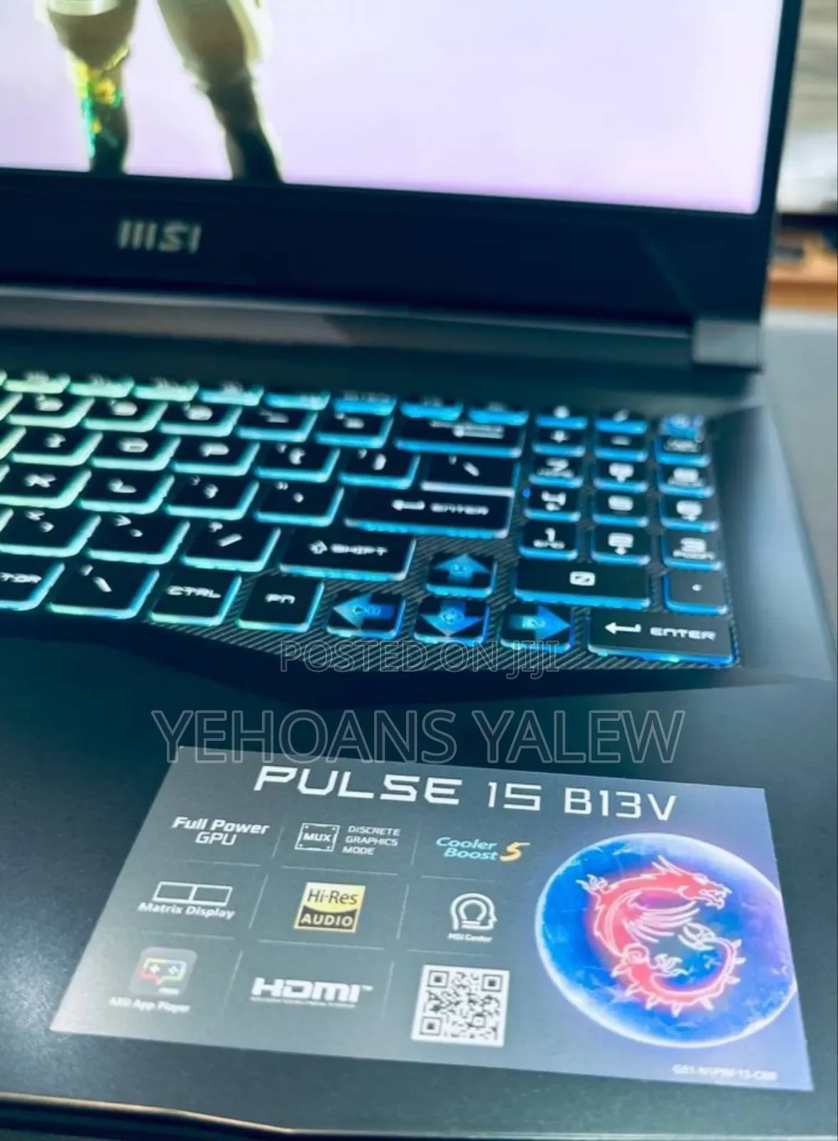 New Laptop MSI Pulse GL66 16GB Intel Core I7 SSD 1T