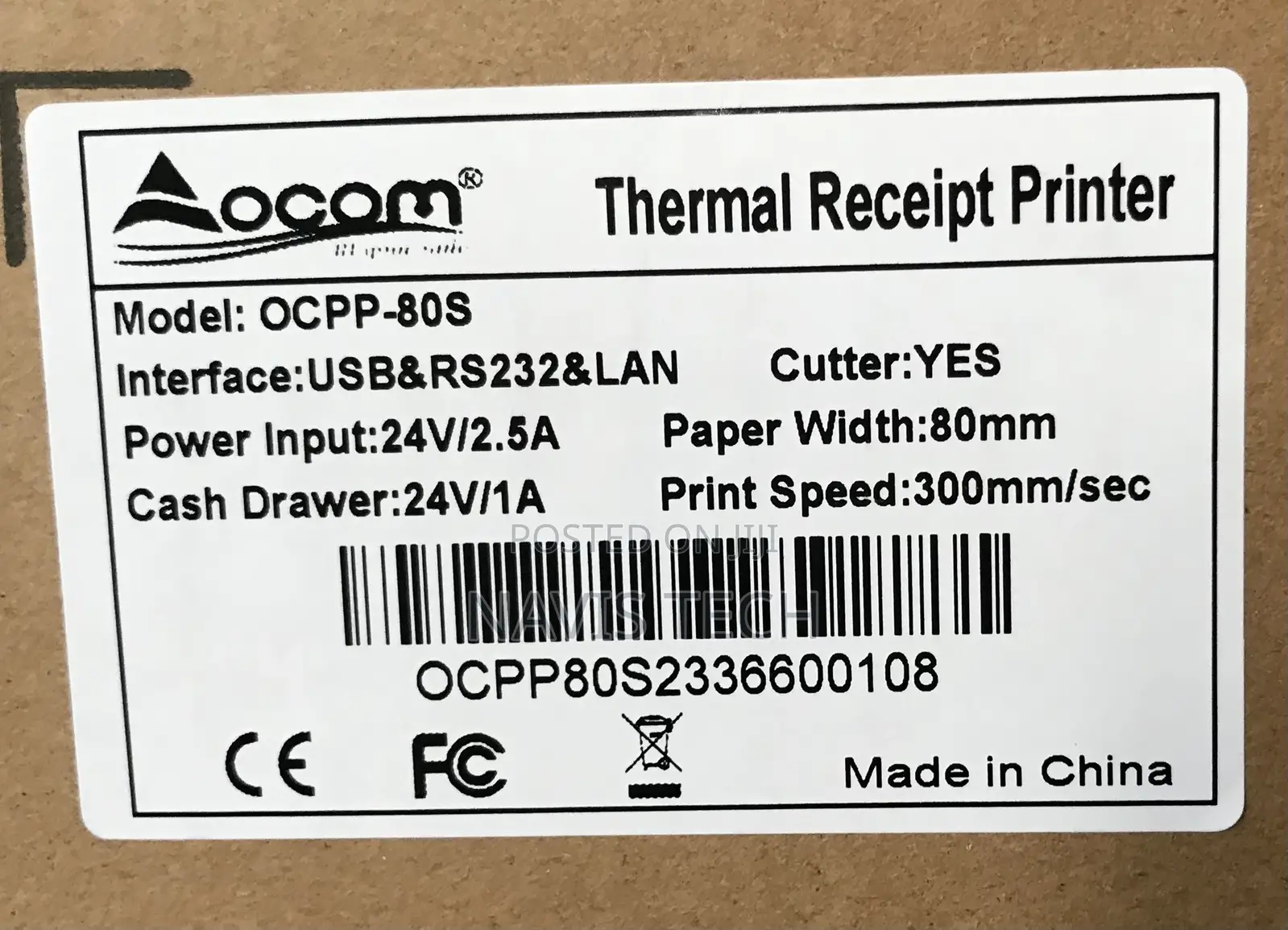 Ocom Thermal Printer (Kitchen System )