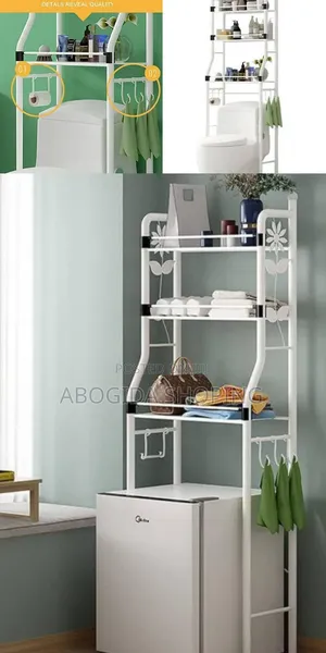 Photo - 3-Tier Bathroom Laundry Organizer Rack 