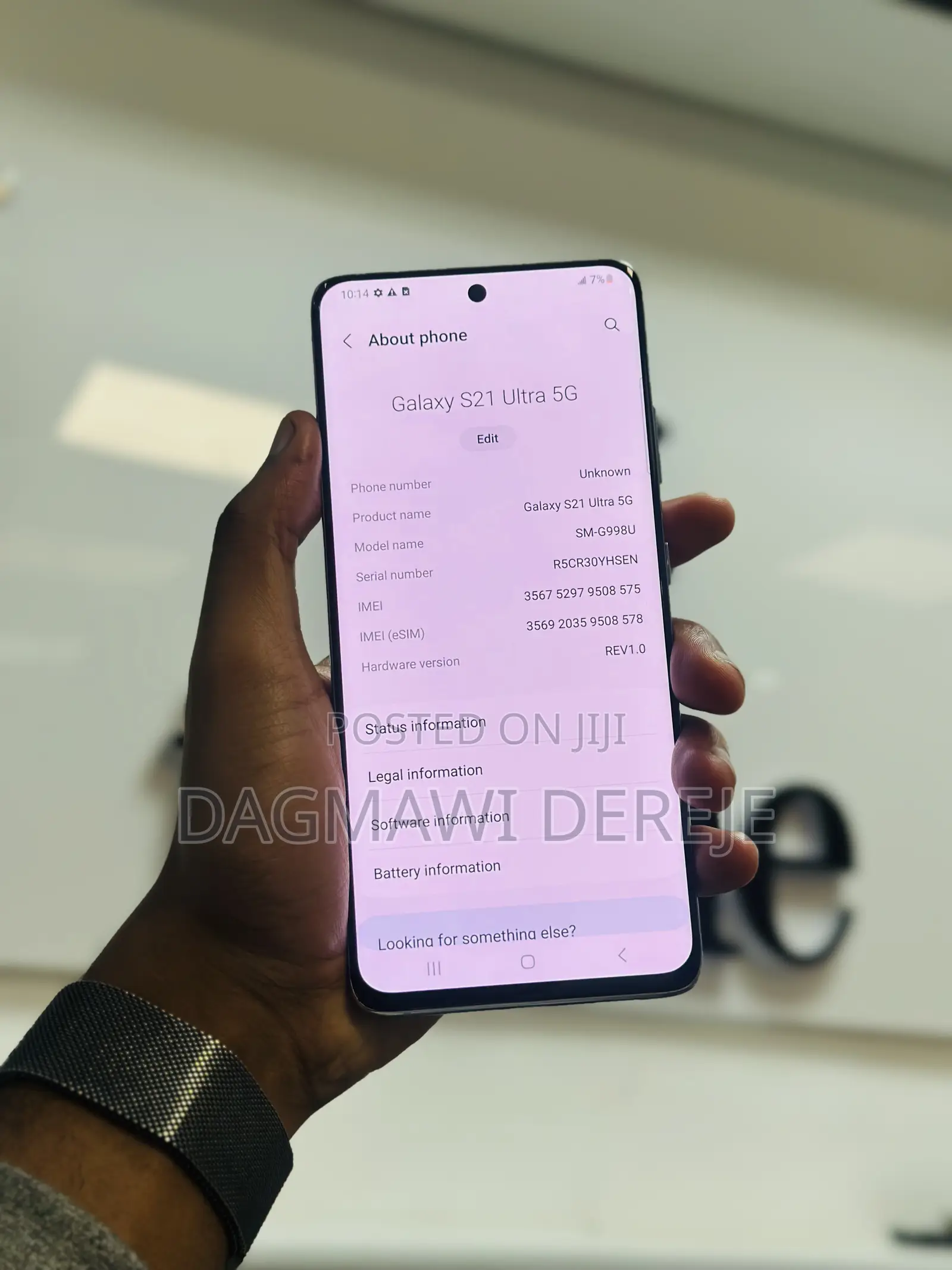 New Samsung Galaxy S21 Ultra 5G 128 GB Rose Gold