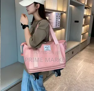 Universal Wheel Travel (Pink)Bag Light Portable Big Storage Duffel Bag