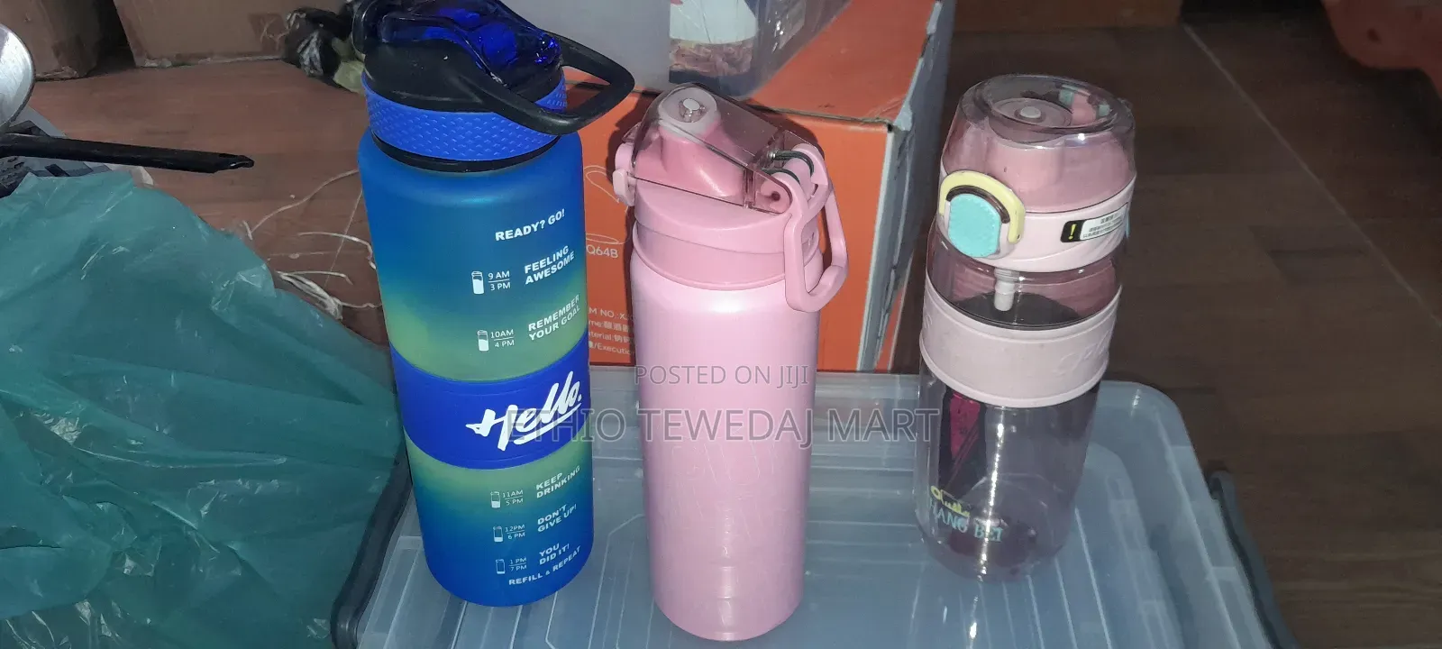 3 የተለያየ መጠን ያላቸው የውሃ ኮዳ Water Bottle Water Koda