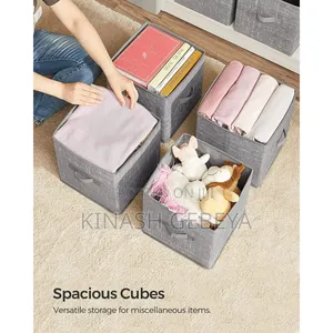 6pcs High Quality Foldable Fabric Storage Cubes