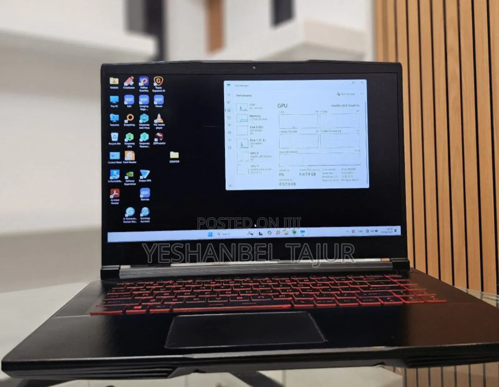 New Laptop MSI GF63 16GB Intel Core I7 SSD 1T