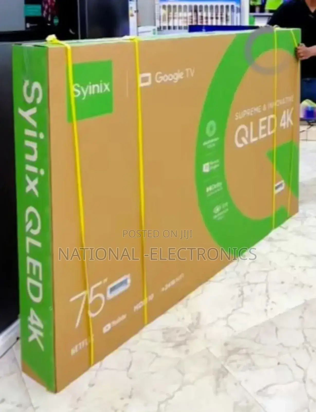 Syinix 75 Inch Tv Smart Qled Uhd Frameless A.Droid Tv