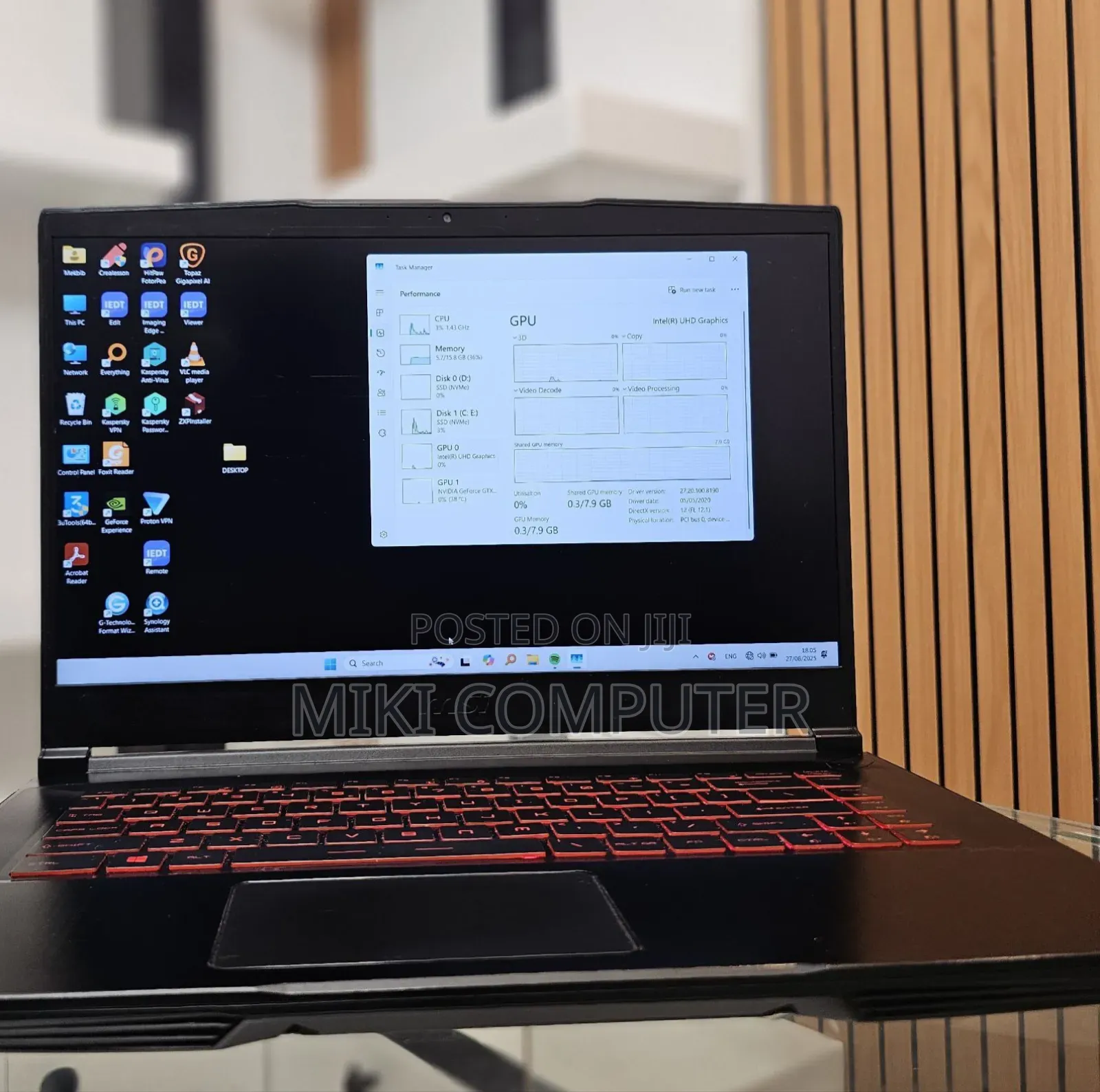 New Laptop MSI GP75 Leopard 16GB Intel Core I7 SSD 1T
